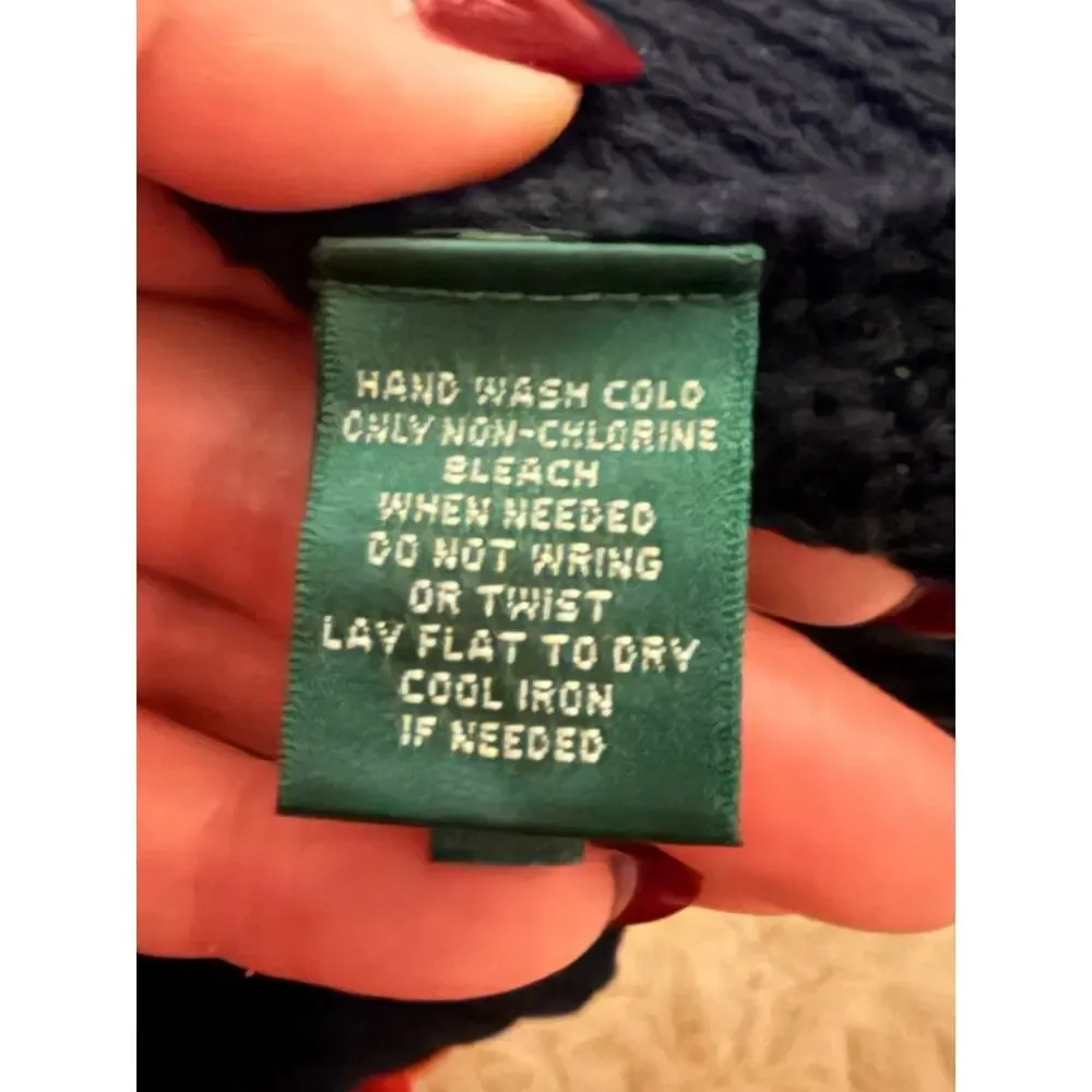 Lauren Ralph Lauren Toggle-Front Knit Cardigan – Navy – Size L - Picture 4 of 5